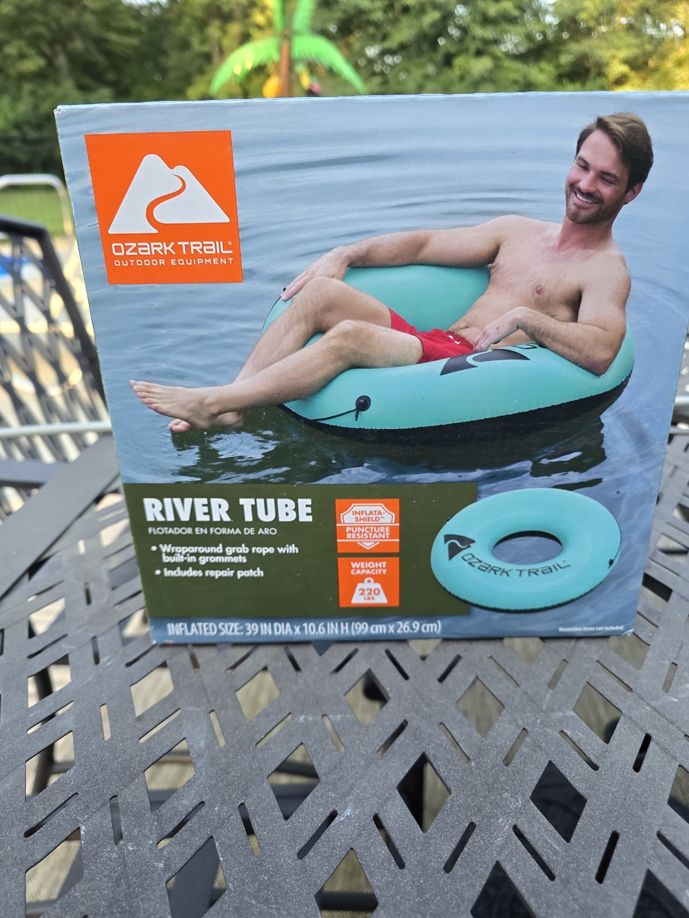 Ozark Trail Men's Teal and Black River Tube
